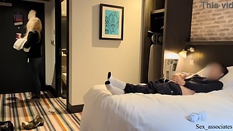 Hotel Maid Joins In On Public Jerking Session