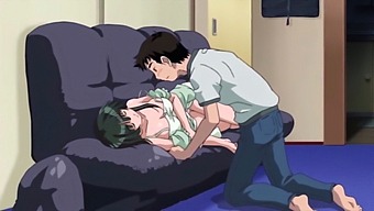 Anime Teen'S First Sexual Encounter With Boyfriend Ends In Intense Pleasure