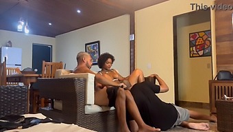 Our Amateur Couple Enjoys A Steamy Threesome With A Tattooed Stud